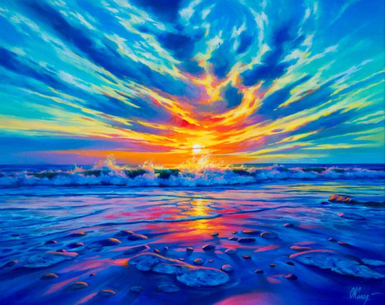 Waves at Sunset