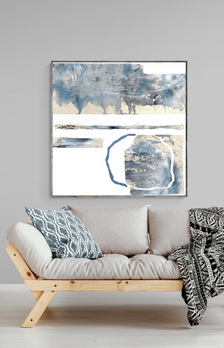 Abstract Painting By Cristina Dalla Valentina, 31 X 31, Resonances /1, Original Artwork