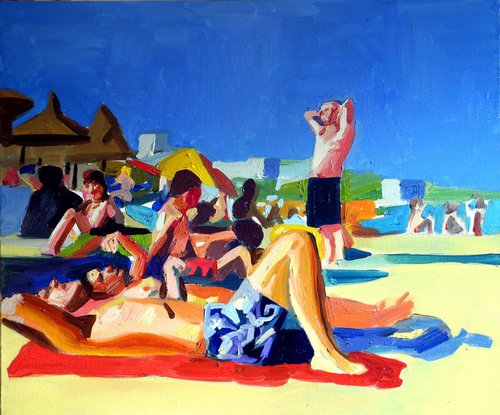 Beach Scene - Magaluf by Stephen Abela