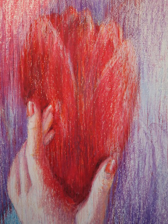 Touch : paper, oil pastel