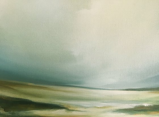 A Place Under The Clouds - Original Seascape Oil Painting on Stretched Canvas