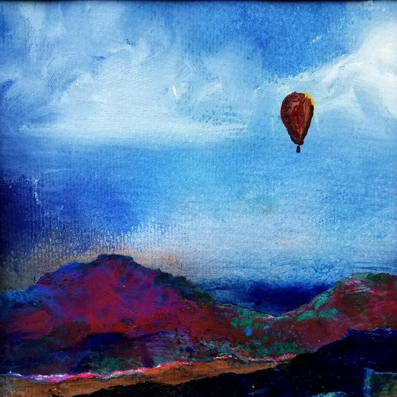 Balloon Over Red mountains