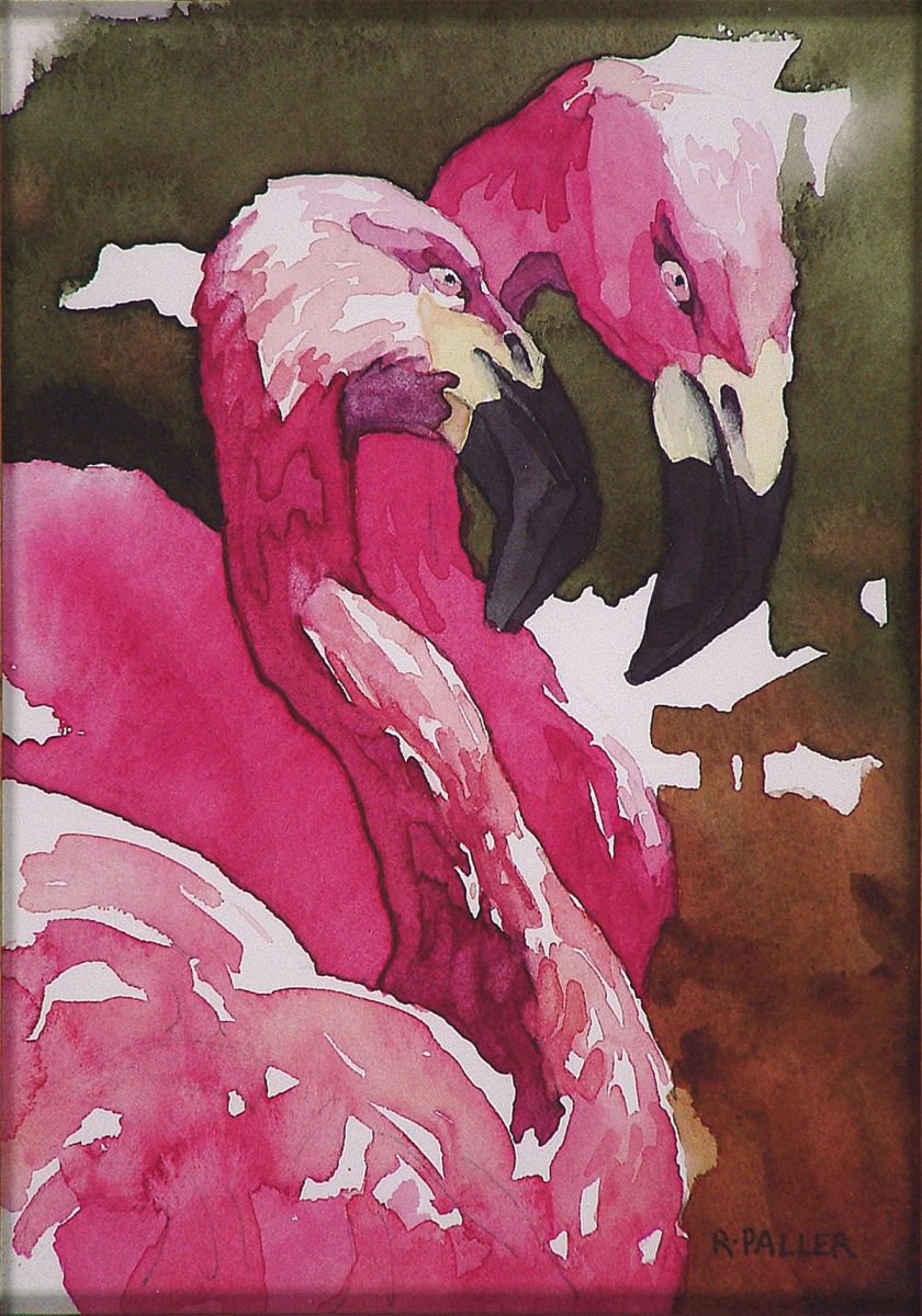 Two Flamingos - Somewhat Slightly Psychotic by Rick Paller