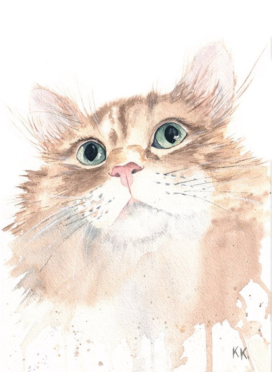 Is That for Me? Original Cat painting