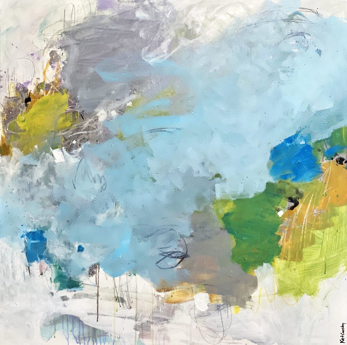 Silver Lining By Kat Crosby, 36 X 36, Artwork For Sale On Artfinder