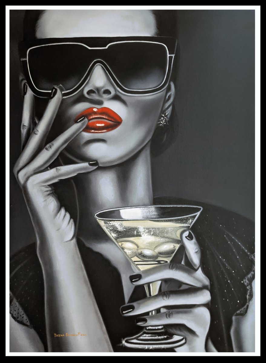 Photorealistic Portrait Oil Painting By Irinagoldenfish, 31 X 43, Dolce Vita, Original Artwork