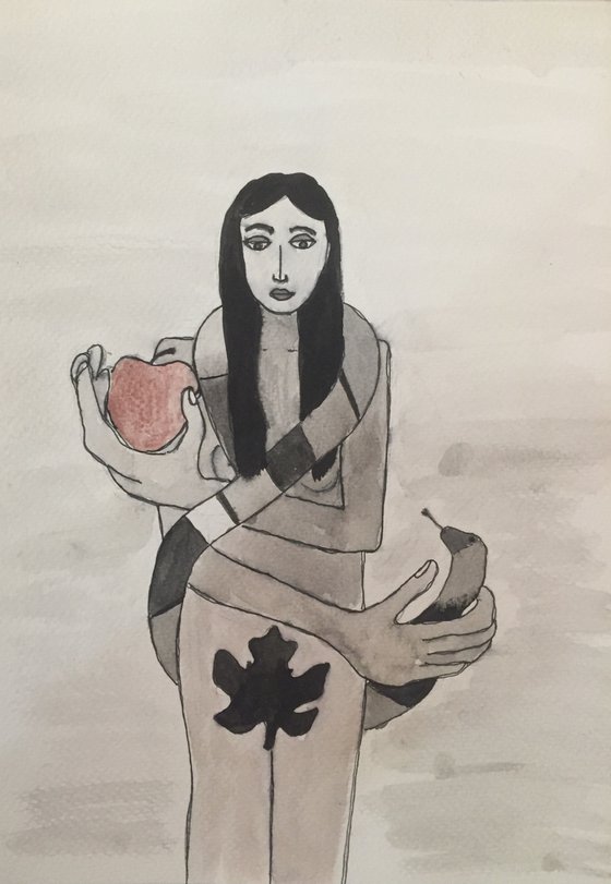 Eve and the red apple