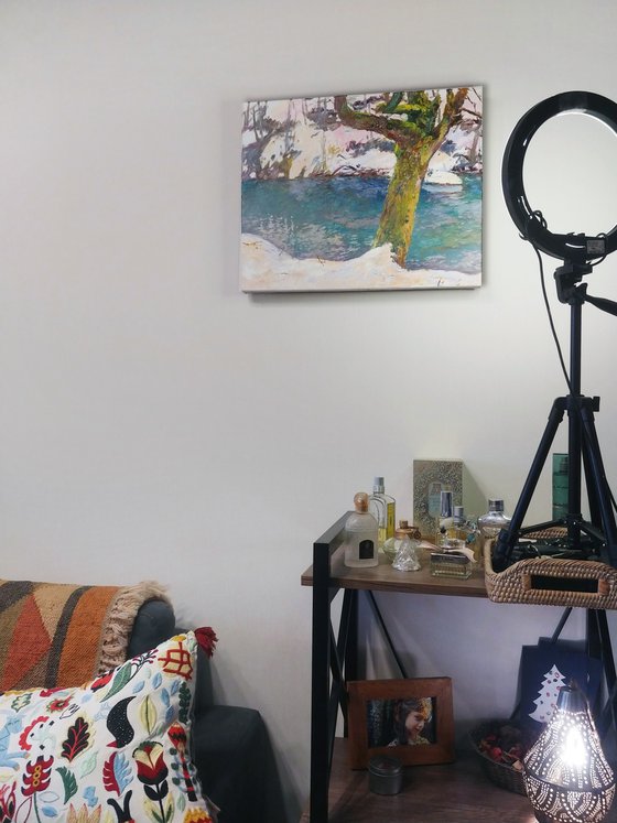 Deep water of the Carpathian rivers.