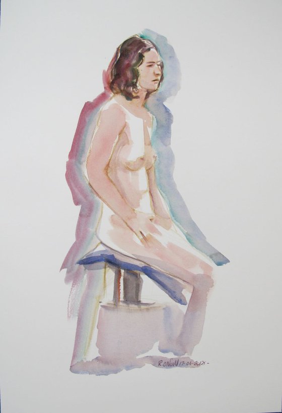 Seated female nude