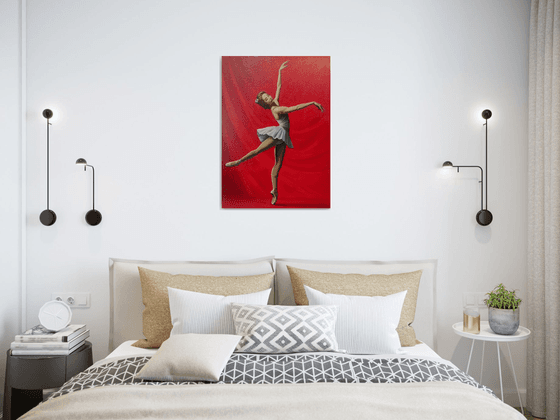 Ballerina-4 (70x50cm, oil/canvas, ready to hang)