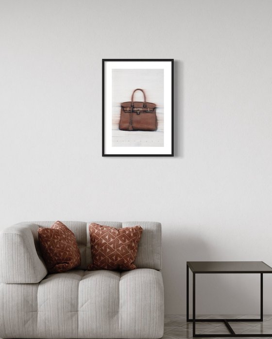 Luxury handbag hermes birkin oil painting