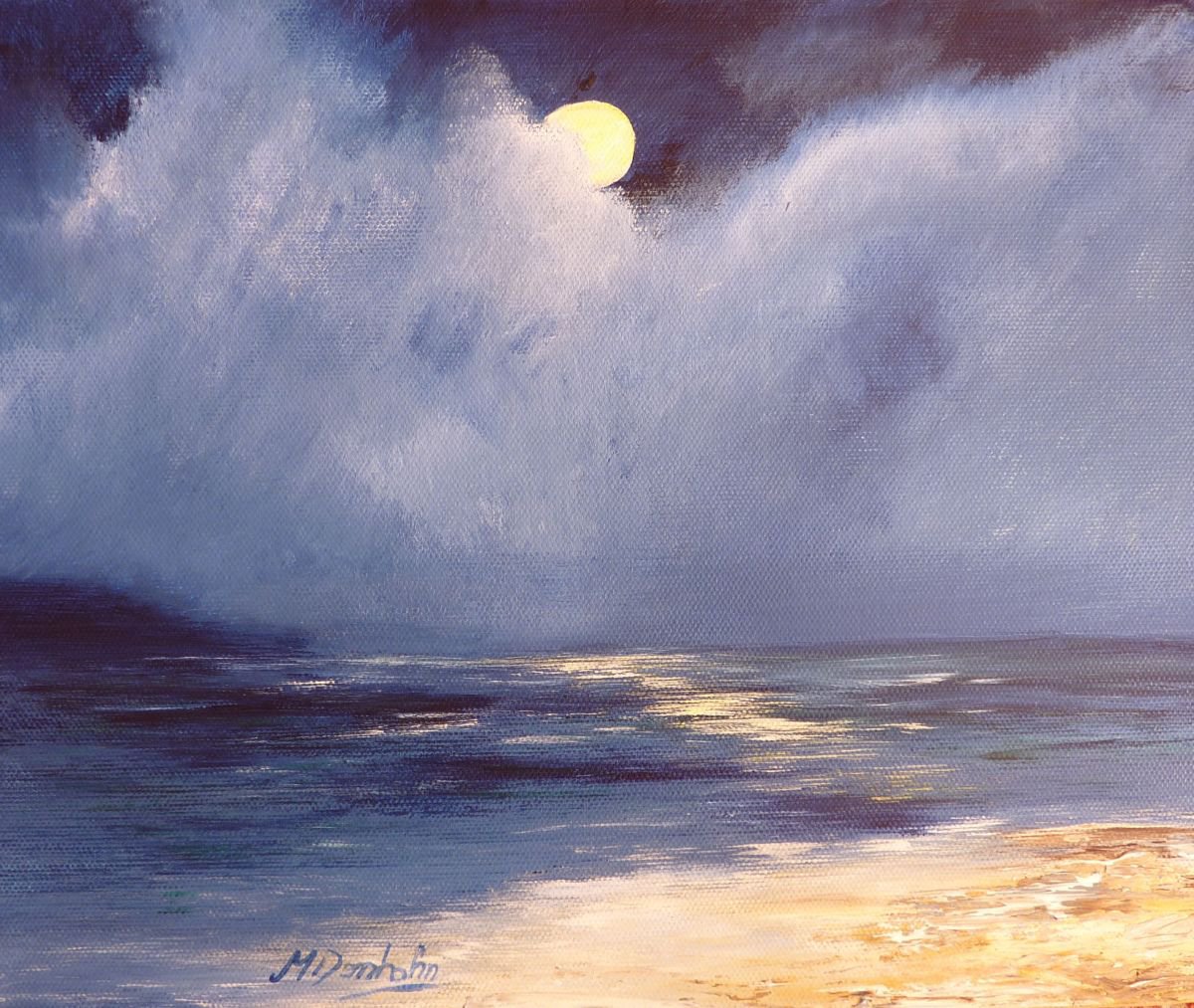 Moonlit Shore by Margaret Denholm