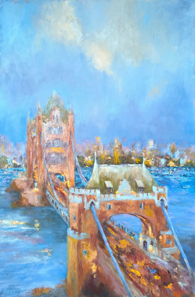 Evening Tower Bridge by Svetlana Grishkovec-Kiisky