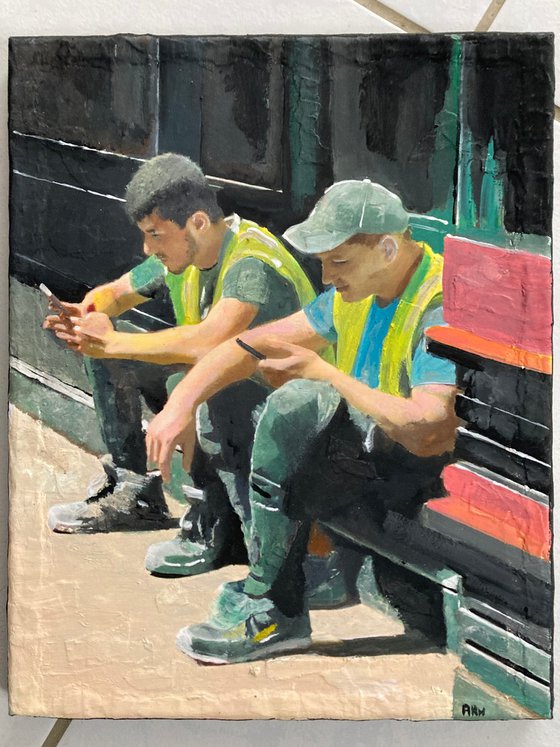 Guys Taking A Break In The Sun