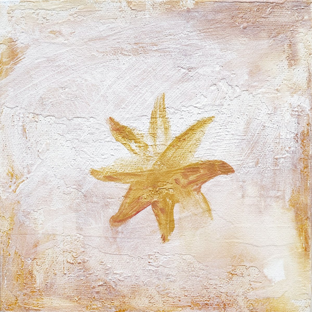 Abstract Portrait Acrylic Painting By Anna Pepe, 8 X 8, Artefact 01, Original Artwork