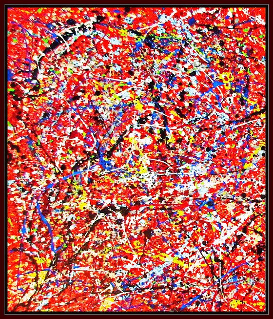 CONVERGENCE 6,  POLLOCK MODE, framed