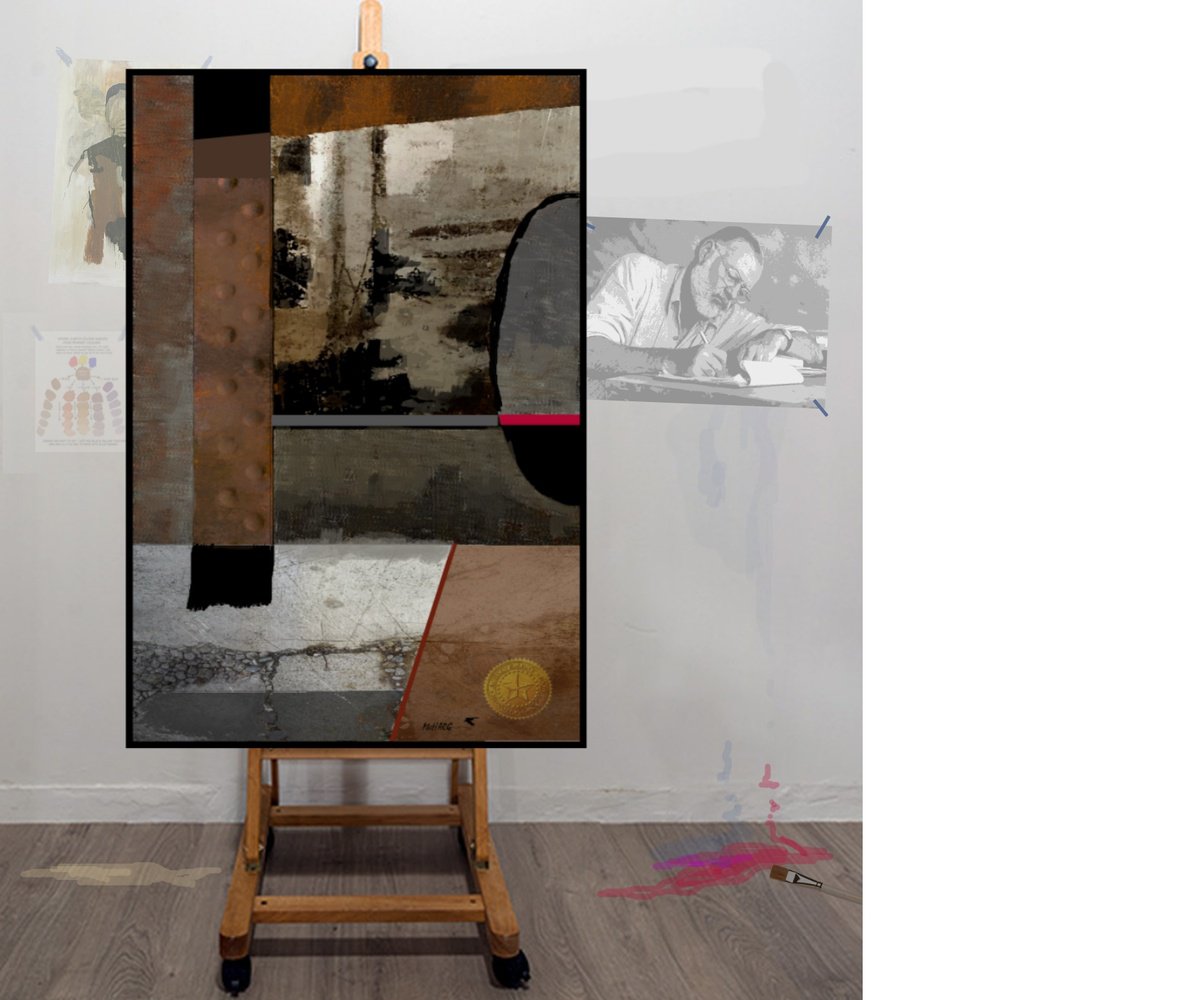 Organic Abstract Painting By Joe Mcharg, 37 X 54, Old Construction #2... 37X54, Original Artwork