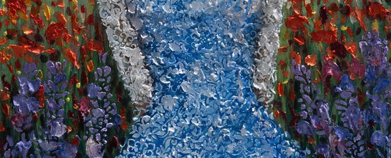 Whispers in Blue Impasto