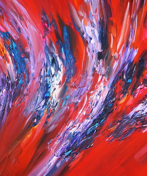 Lavender Red Waves E 1 by Peter Nottrott