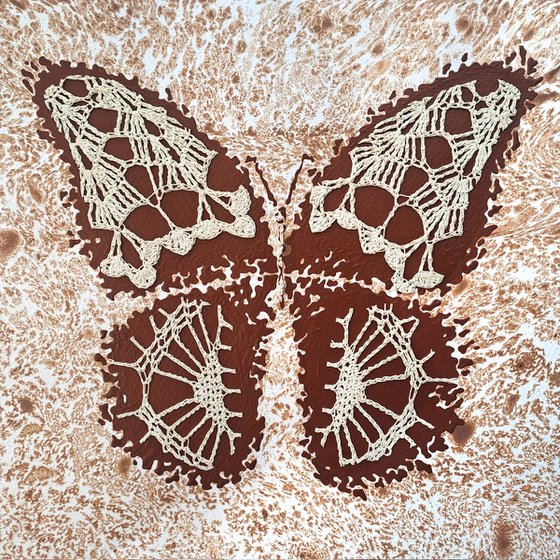 Set of 2 «Caramel Butterflies»