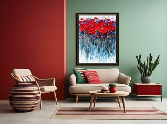 Where Poppies Dance in Rain