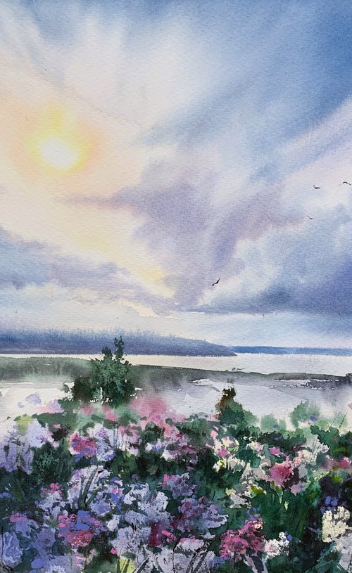 Sunset on the Samara River #2 by Eugenia Gorbacheva