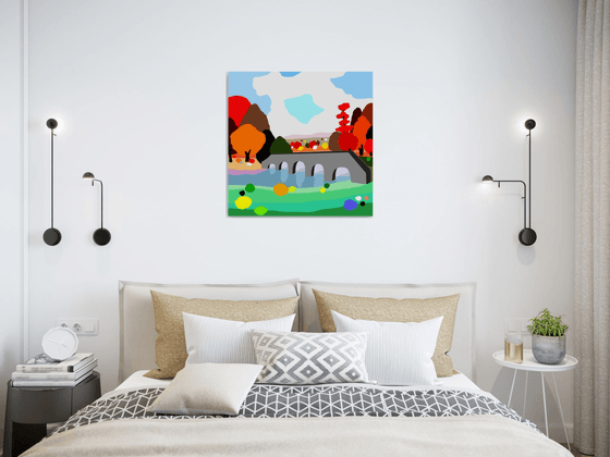 Bridge to paradise 61x61cm