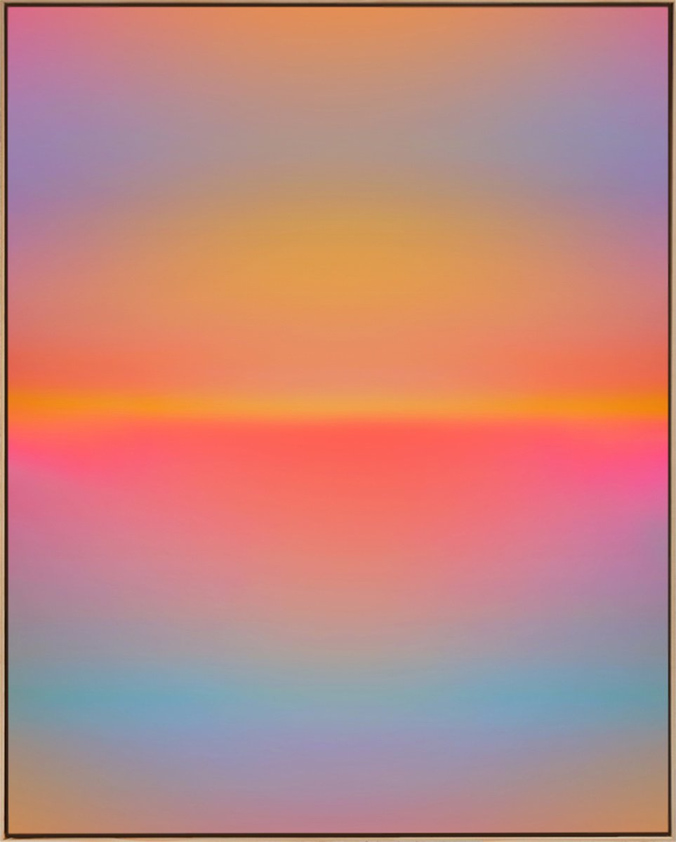 Expressive Landscape Acrylic Painting By Jonas Peres, 47 X 59, Cystal Dream, Study 1, Original Artwork