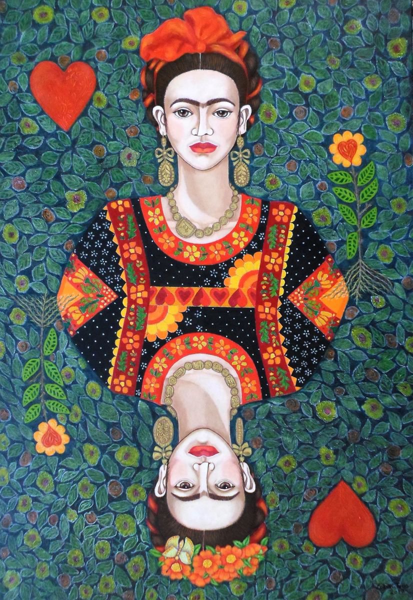 Frida, queen of Hearts by Madalena  Lobao-Tello