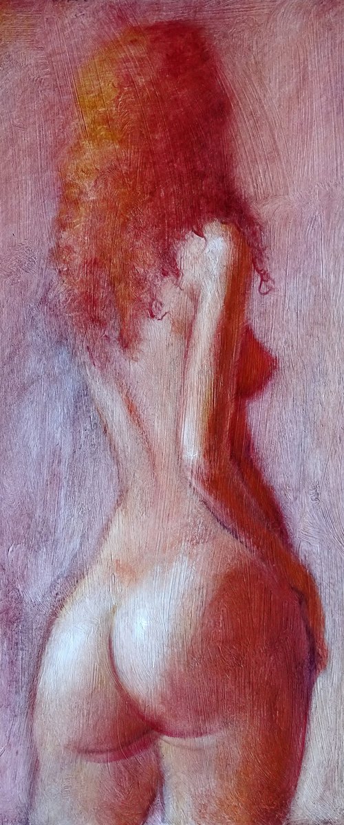 Little nude, back view by Isabel Mahe