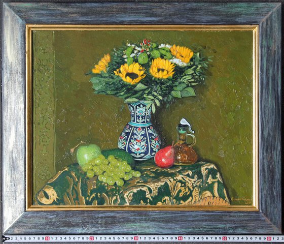 Still life with sunflowers