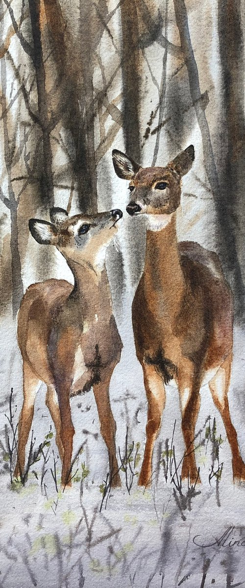 Deers by Alina Karpova
