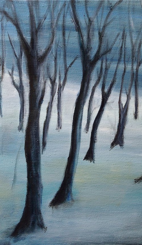 The frozen forest by Aniko Hencz