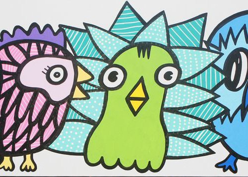 Five Birds by Kev Munday