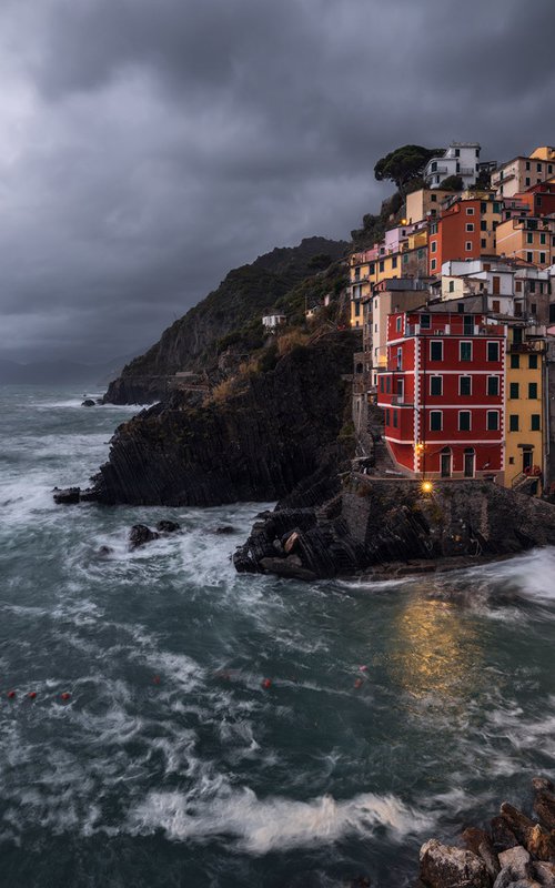 CLOUDY EVENING IN RIOMAGGIORE by Giovanni Laudicina