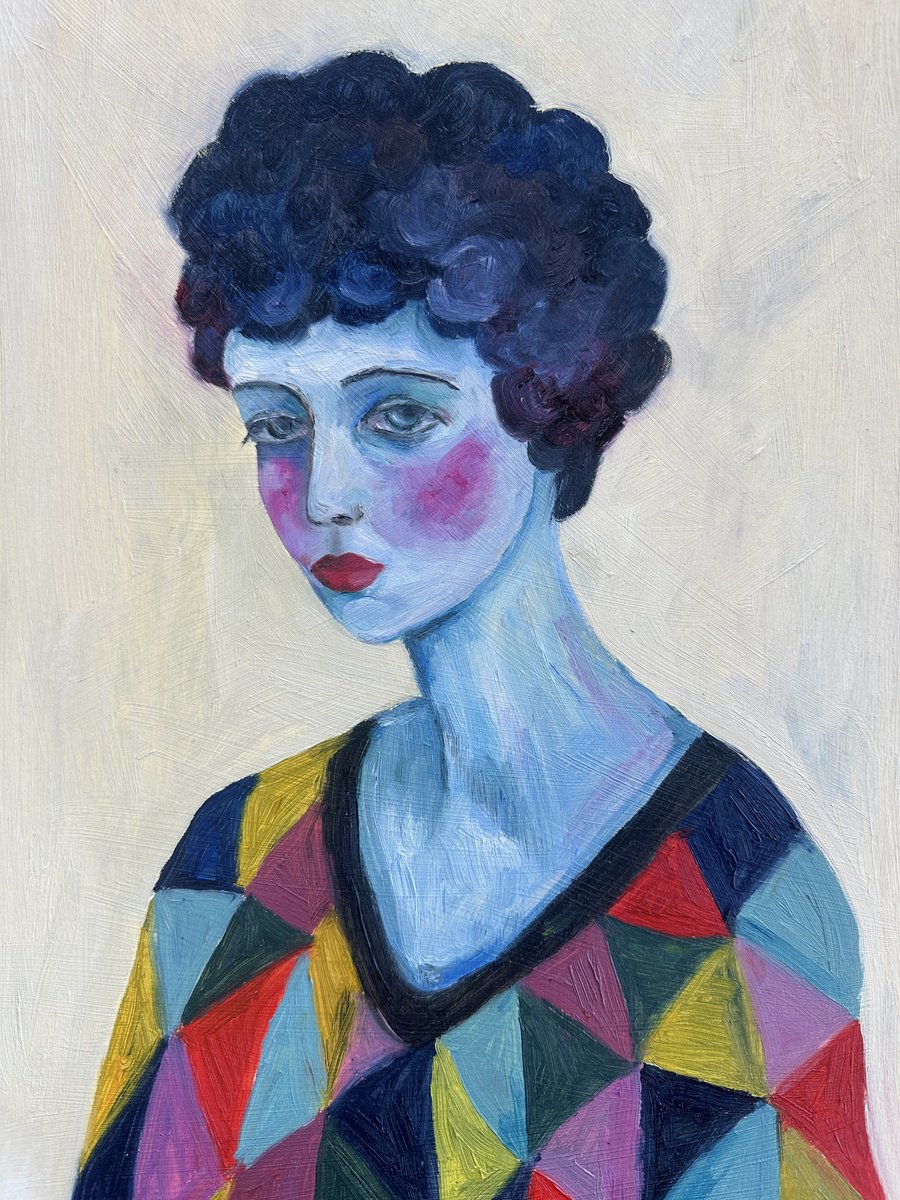 Impressionistic Portrait Oil Painting By Irina Anis, 12 X 17, Oil Portrait Of A Woman, Original Artwork