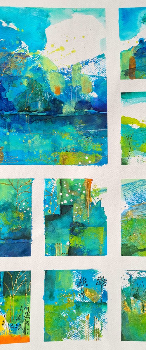 Thoughts in blue and green by Simon Tünde