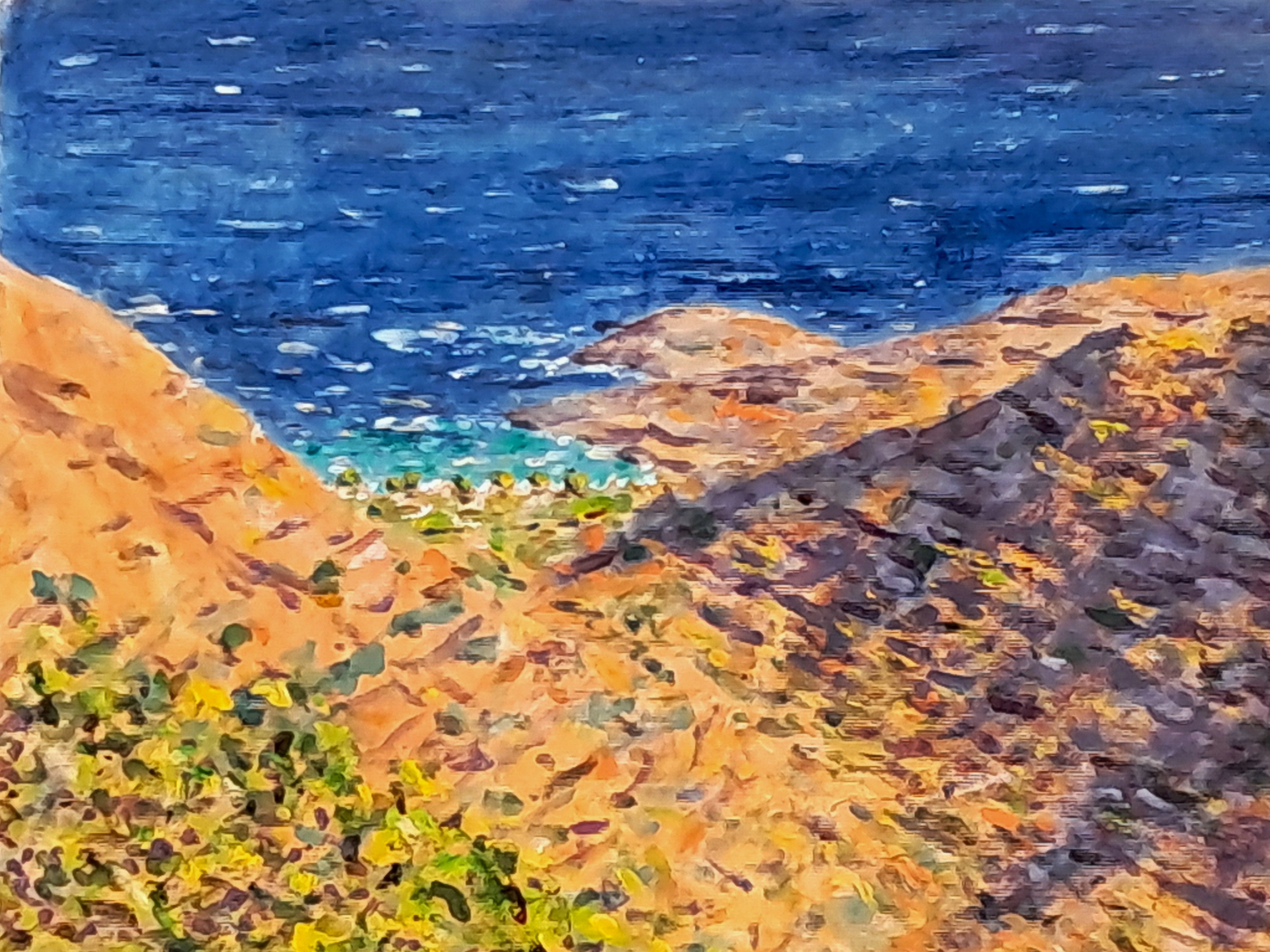  Cycladic Beach By Dimitris Voyiazoglou, 20 X 17, Artwork For Sale On Artfinder