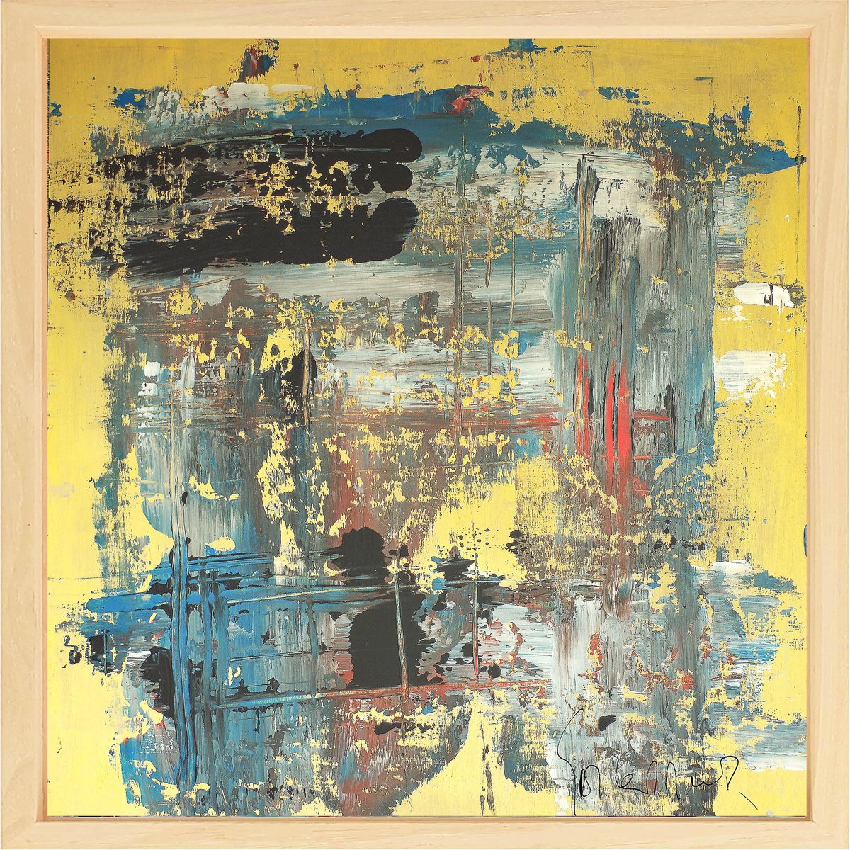 Organic Abstract Acrylic Painting By Geert Lemmers Fpa, 33 X 33, Journey Of The Spirits 18, Original Artwork