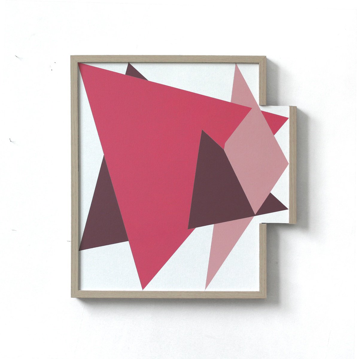 Geometric Abstract Acrylic Painting By Martin Singer, 19 X 21", C3T2R-21, Original Artwork