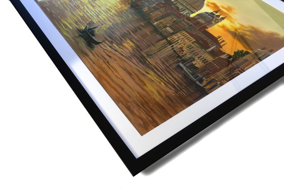 Golden Venice - Very large framed painting