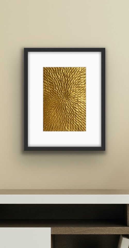 Heart of gold (on paper, unframed) by Guzaliya Xavier
