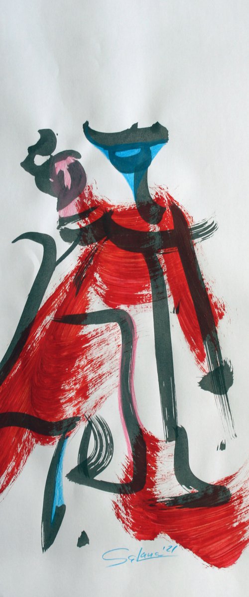 Dance expression 2 / From a series of emotionally expressive... /  ORIGINAL PAINTING by Salana Art