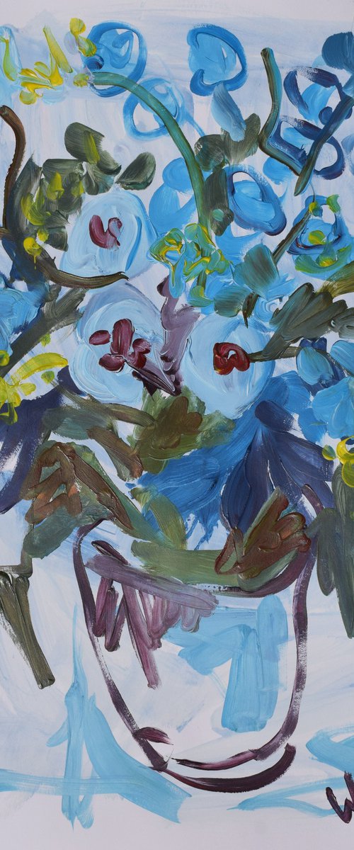 Flores azules by Kirsty Wain