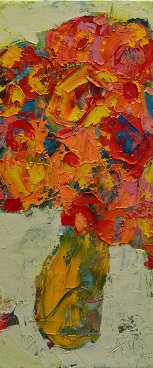 ABSTRACT SPRING FLORAL IMPRESSION by ANA MARIA EDULESCU