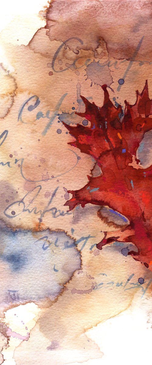"Autumn Diary" - original watercolor artwork by Ksenia Selianko