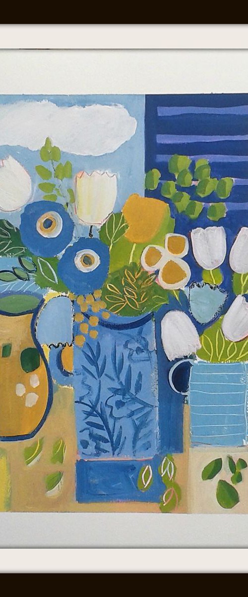 Blue Floral by Jan Rippingham