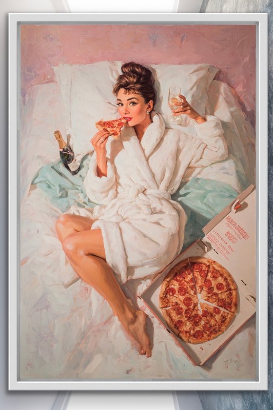 Pizza with Audrey Hepburn