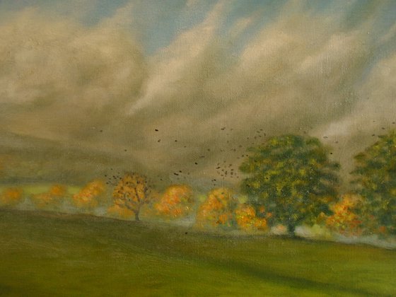 Teesdale Autumn with crows
