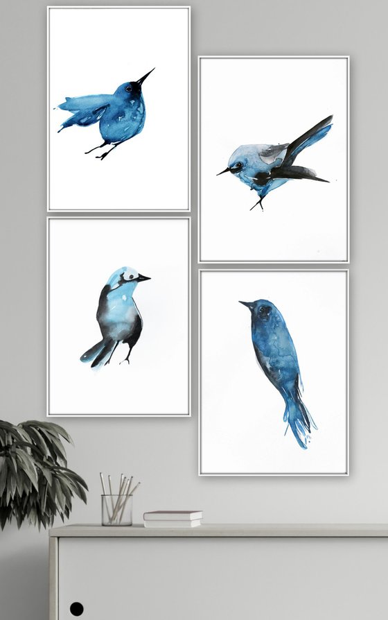 Set of 4 Bird Artworks.